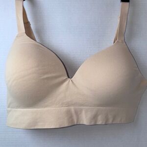 Truekind Wireless Shaper Bra Womens XL Beige Daily Comfort Seamless 10210